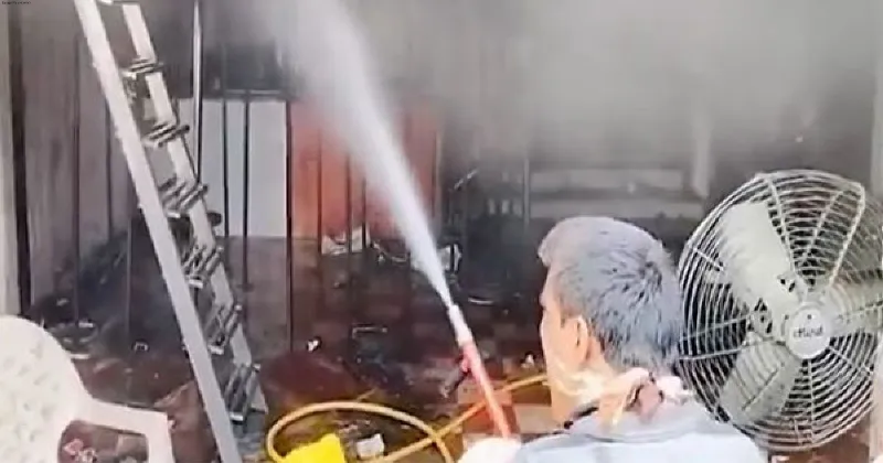 Fire breaks out in hardware godown in Haryana's Bhiwani