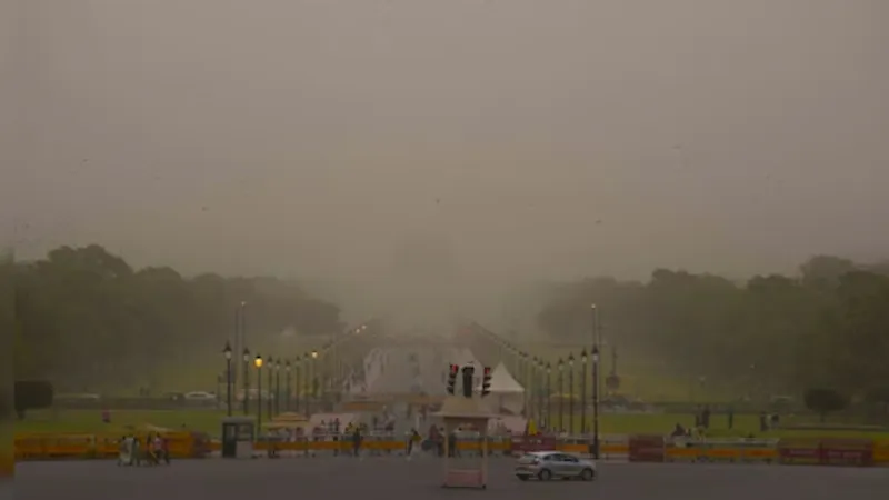 Delhi: Heavy rain brings relief after days of intense heat