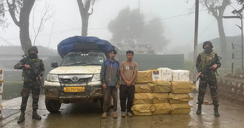 Mizoram: Assam rifles seizes illegal cigarettes worth Rs 96.2 Lakhs from Champhai District