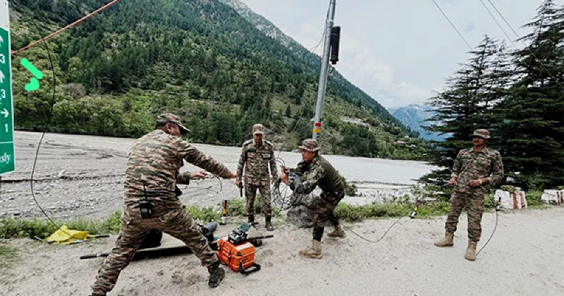Army restores communication, repairs bridges in flood-hit Harsil under 'Operation Dharali'