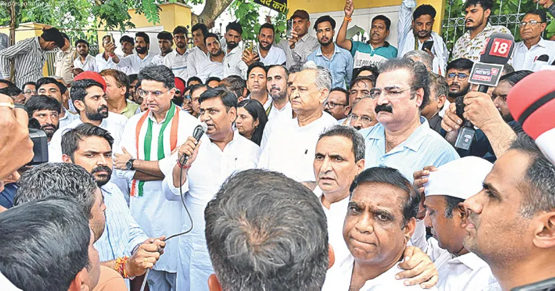 Raj Congress slams ECI over ‘vote theft’