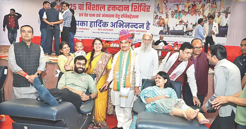 Blood donation vital, says BJP’s Rathore