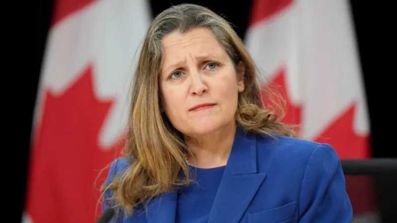 Trudeau's Finance Minister Chrystia Freeland resigns hours before statement on Canada's economy