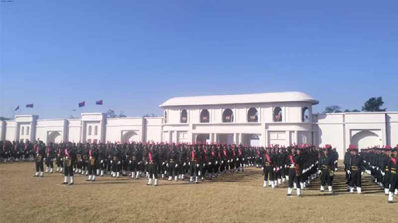 Assam Governor and Manipur Chief Minister Biren Singh attend passing out parade of Lachit Barphukan Police Academy