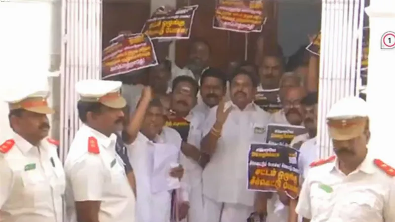 Tamil Nadu: Opposition protests, Governor boycotts address as assembly session begins amid sexual assault controversy