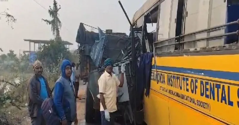 Andhra Pradesh: 2 dead, several injured as bus collides with stationary lorry