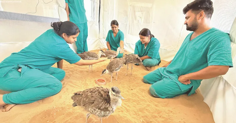 Sent to Ajmer for safety, 9 GIB chicks back in Jaisalmer