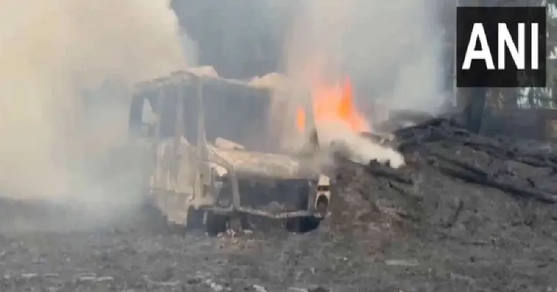 Massive fire breaks out at truck terminal godown near APMC market in Navi Mumbai