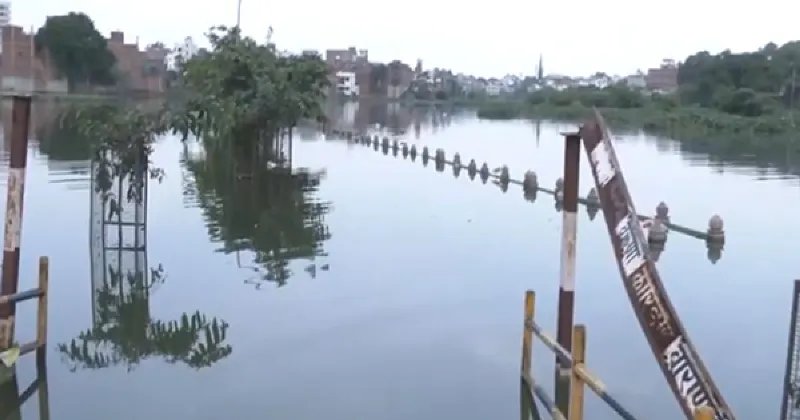 UP: Varanasi ghats partially submerged as Ganga swells following heavy rainfall