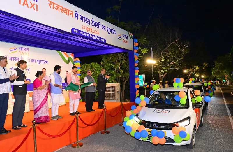 CM Bhajan Lal Sharma Launches Bharat Taxi Service