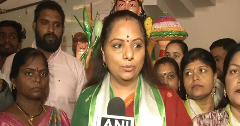BRS MLC K Kavitha celebrates Telangana Formation Day, targets CM Revanth Reddy