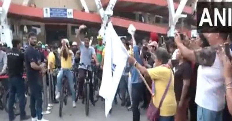 Delhi: Indian Railways flags off 'Fit India Sundays on Cycle' from Jawaharlal Nehru Stadium