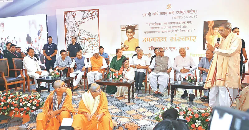 VP Dhankhar, Guv, CM & others attend Tiwari’s family event