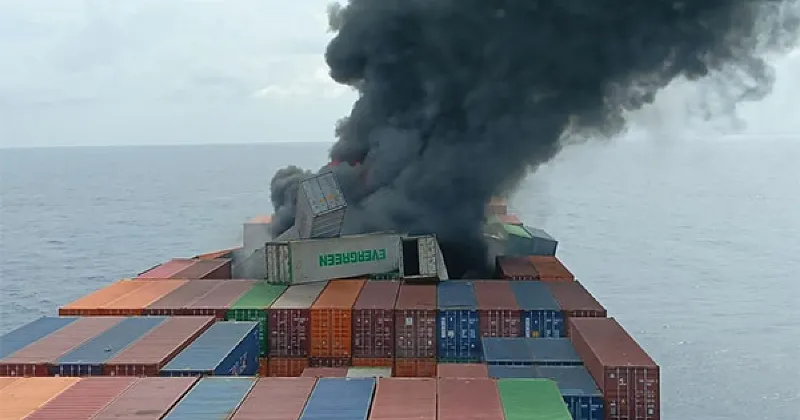 Explosion reported on Singapore-flagged container ship off Kerala coast, Indian Coast Guard responds with assistance