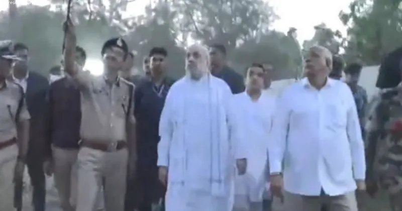 Union Home Minister Amit Shah arrives at Ahmedabad plane crash site