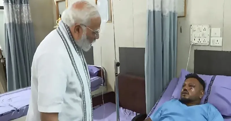Gujarat: PM Modi meets lone survivor of AI-171 flight crash, other injured at Ahmedabad hospital