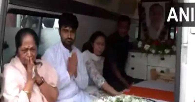 Former Gujarat CM Vijay Rupani's mortal remains arrive in Rajkot for final rites following Air India crash