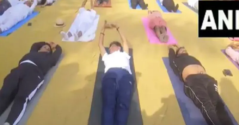 Union Minister Piyush Goyal joins yoga event in Mumbai