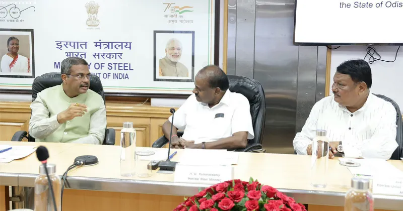 Dharmendra Pradhan chairs meeting with Union Ministers on expansion of Rourkela Steel Plant in Odisha