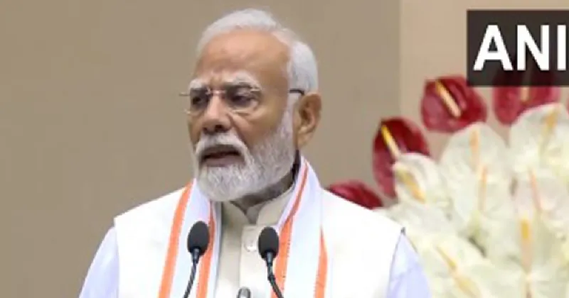 PM Modi conferred with title of 'Dharma Chakravarti' at centenary celebrations of Acharya Shri 108 Vidyanand Ji Maharaj