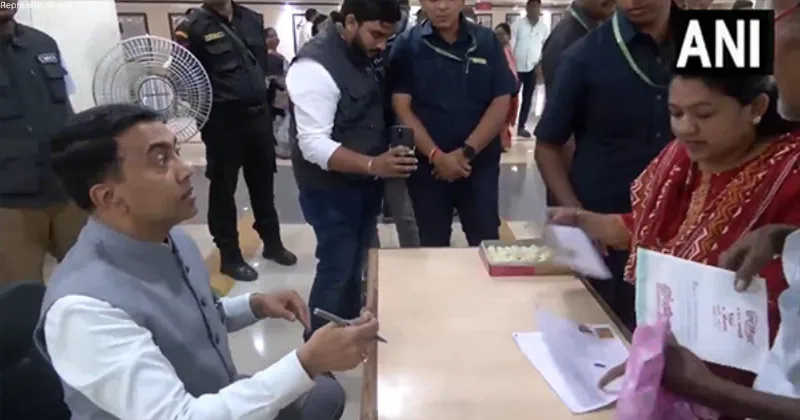 Goa CM Pramod Sawant holds Janta Darbar in Sanquelim, listens to grievances of people