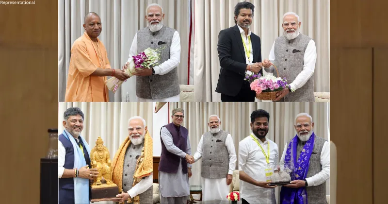 CMs of various states meet Prime Minister Narendra Modi on sidelines of NITI Aayog Governing Council meet