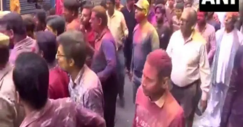 UP: People celebrate Rangbhari Ekadashi Holi in Sambhal amid tight security