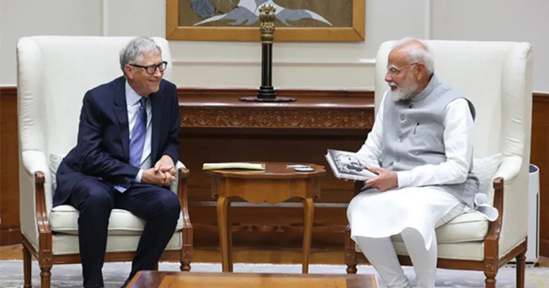 PM Modi discusses tech, innovation, and sustainability with Bill Gates