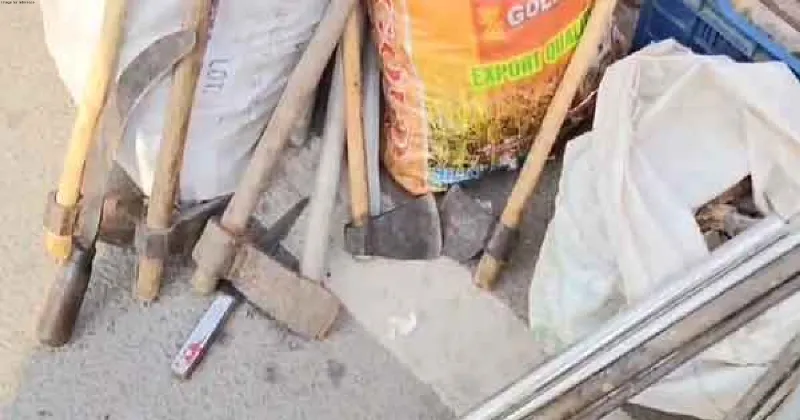 Police seize crude weapons in Andhra's Macherla