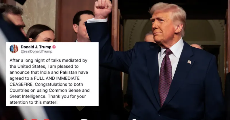 US President Donald Trump announces, 