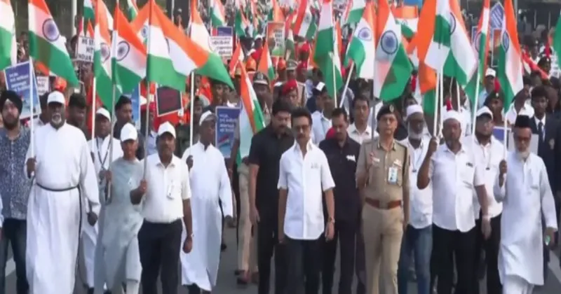 Tamil Nadu CM MK Stalin leads peace march in support of armed forces amid India-Pak tensions