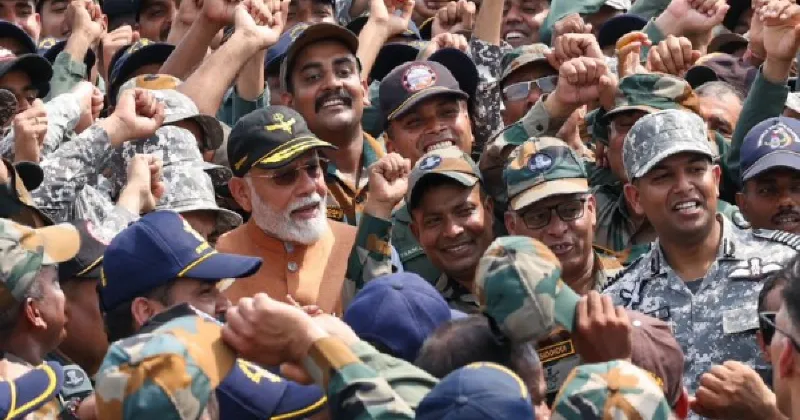 PM Modi visits Adampur Airbase, interacts with Air warriors, salutes their courage