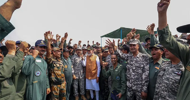 'Bharat Mata ki Jai' echoes at Adampur Air Base as PM Modi salutes courage of Air Warriors
