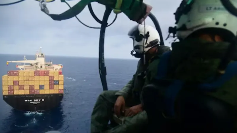 Rescue ops on as Liberian container ship tilts sharply off Kochi, 9 crew rescued