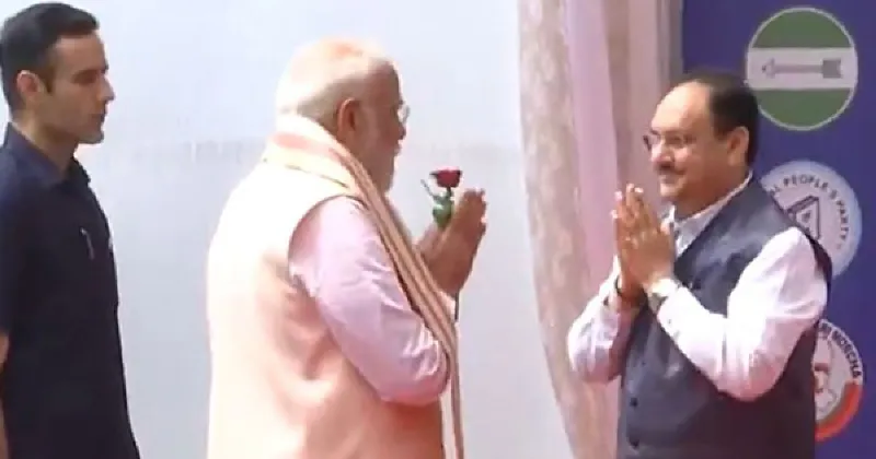 PM Narendra Modi arrives for NDA CMs, Deputy CMs alliance meeting