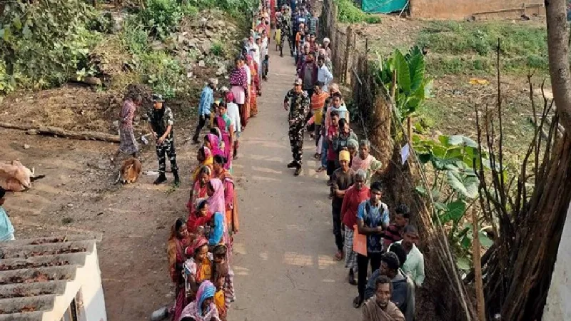 46.25 pc voter turnout recorded till 1 pm in first phase of Jharkhand Assembly Elections