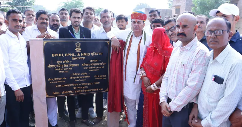 Min Patel lays foundation stone of CHC at Dhawa