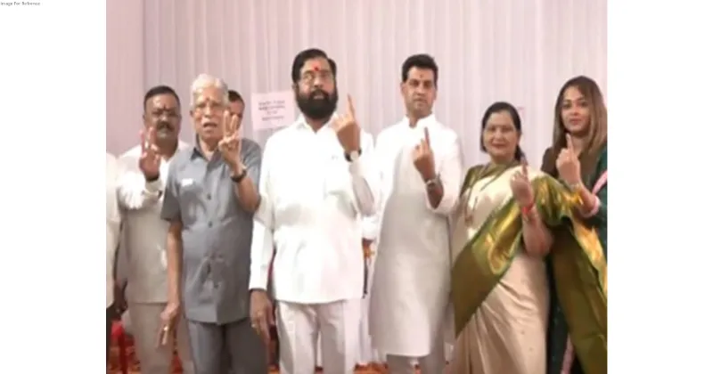 Maharashtra polls: CM Eknath Shinde votes at polling booth in Thane