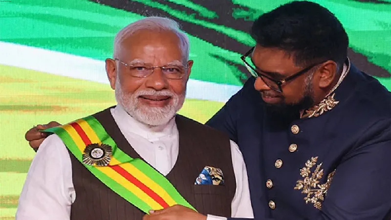 PM Modi conferred with Guyana's highest national award 'The Order of Excellence'