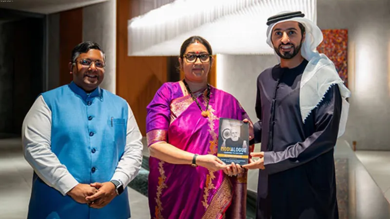 UAE: Smriti Irani joins India-UAE Economic Dialogue hosted by Sheikh Rashid bin Humaid Al Nuaimi