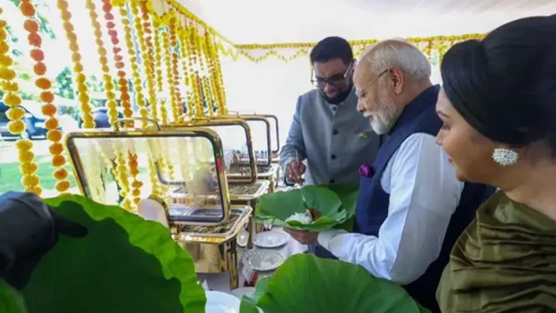 PM Modi underlines Guyana-India ties through meal served on lotus leaf