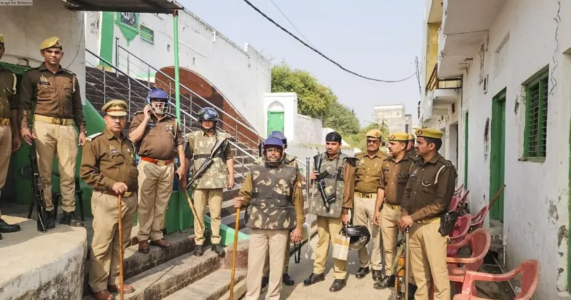 Uttar Pradesh: Police deployed ahead of Friday prayers at Shahi Jama Masjid in Sambhal