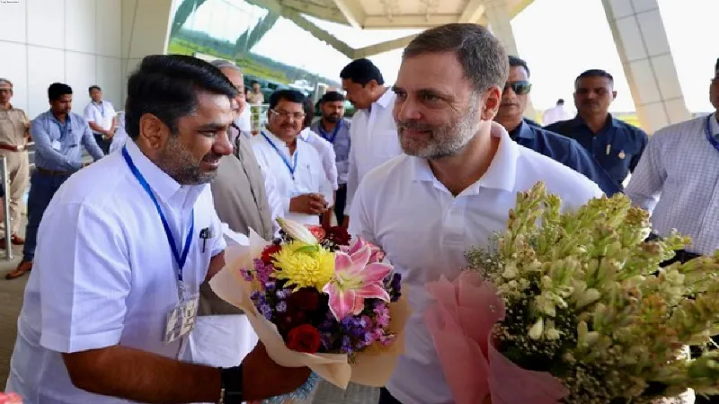 Rahul Gandhi arrives in Kolhapur, to unveil Chhatrapati Shivaji Maharaj statue