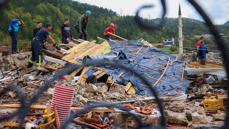 Flash floods and landslides leave 13 dead, dozens injured in Bosnia