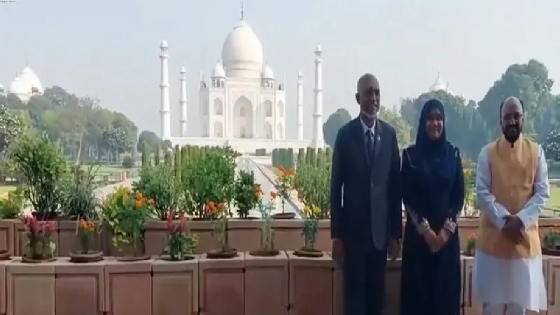 Maldives President Mohamed Muizzu, First Lady Sajidha Mohamed visit Taj Mahal