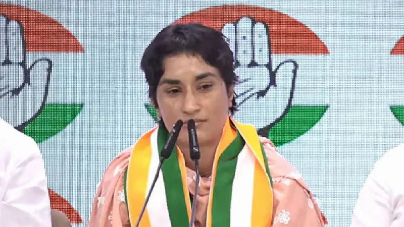 Haryana: Congress' Vinesh Phogat leads in Julana constituency with over 4000 vote margin