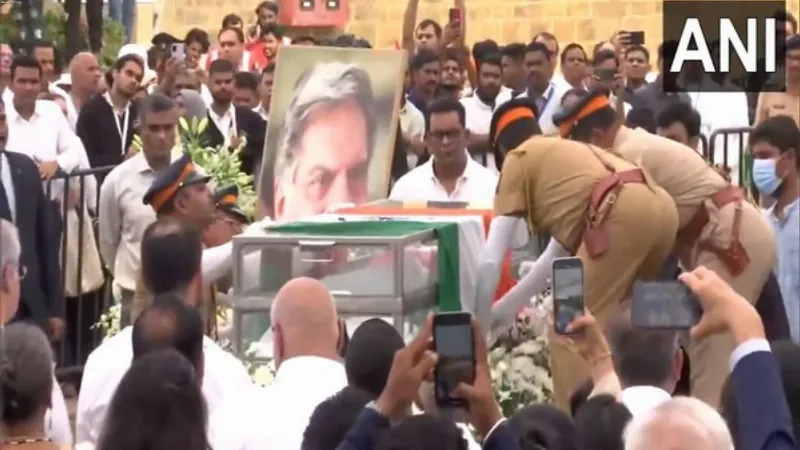 Ratan Tata's mortal remains brought to Mumbai's NCPA lawns for public viewing, ahead of State funeral