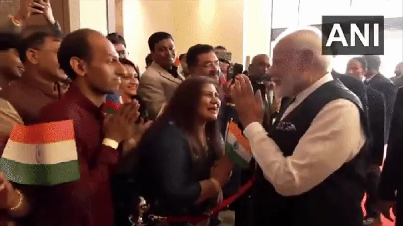 PM Modi interacts with Indian diaspora from Laos, receives blessings by Buddhist monks