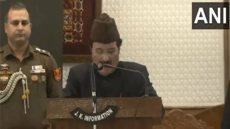 National Conference leader Mubarak Gul takes oath as J-K Protem Speaker