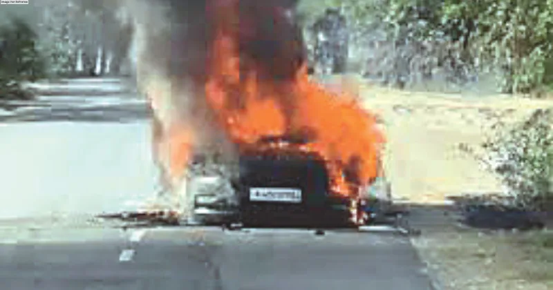 Another luxury car catches fire in Jaipur